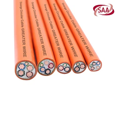 6mm 4 core and earth orange circular 6mm 4 core and earth orange circular