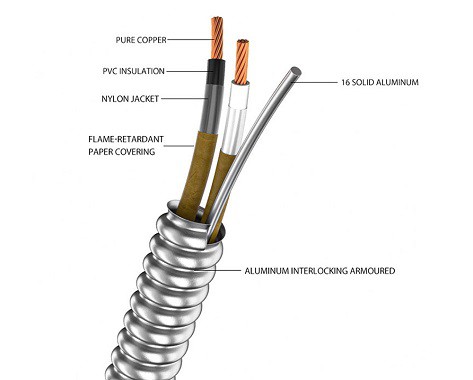 10/3 AC 90 armored electrical cable